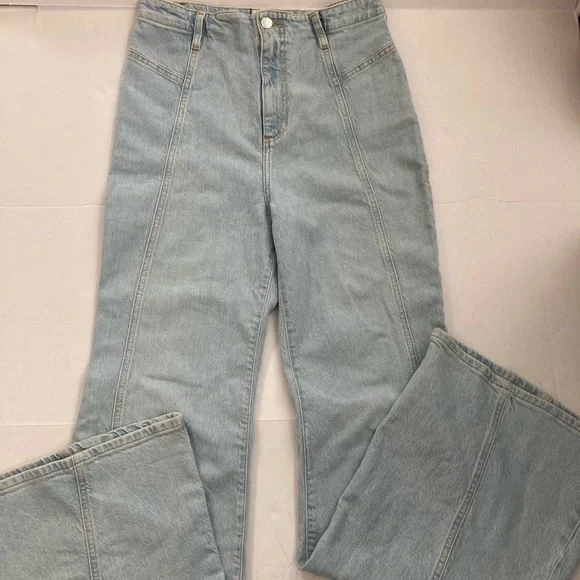 We The Free Florence High waisted Flair Light Wash Jeans 70’s women's Size 29 - Picture 10 of 13